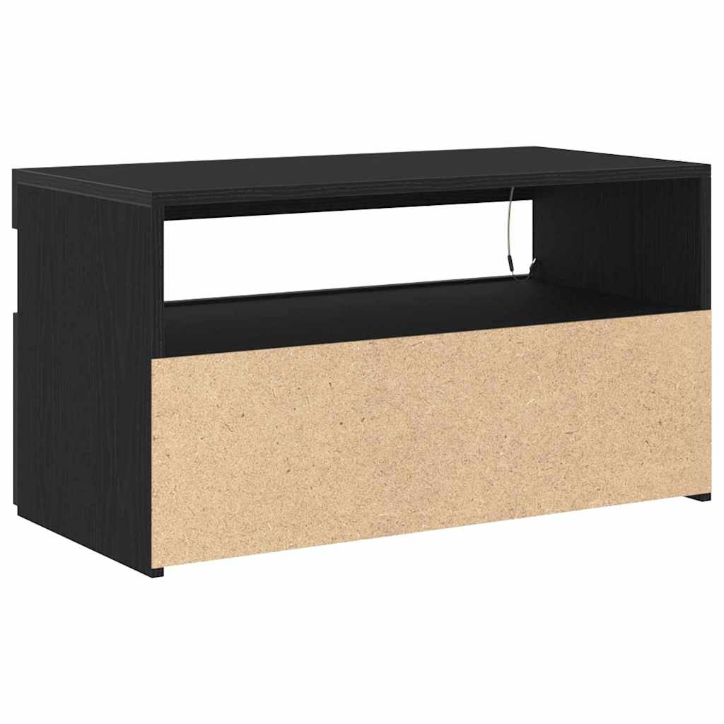 TV-Schränk 2 pcs Schwarz Eichen-Optik 75 x 35 x 40 cm