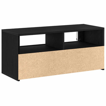 TV-Schränk Schwarz Eichen-Optik 90 x 35 x 40 cm Holzwerkstoff