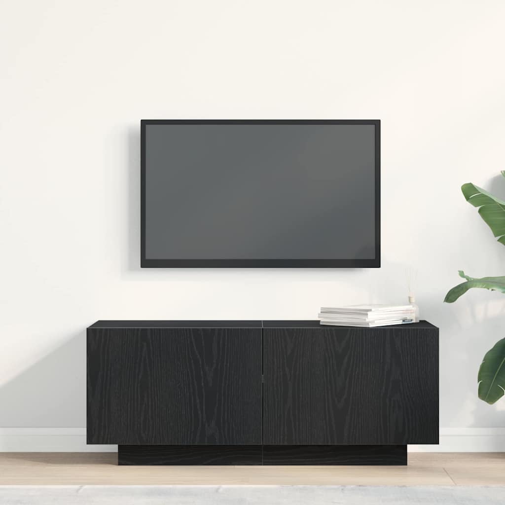TV-Schränk Schwarz Eichen-Optik 100 x 35 x 40 cm Holzwerkstoff