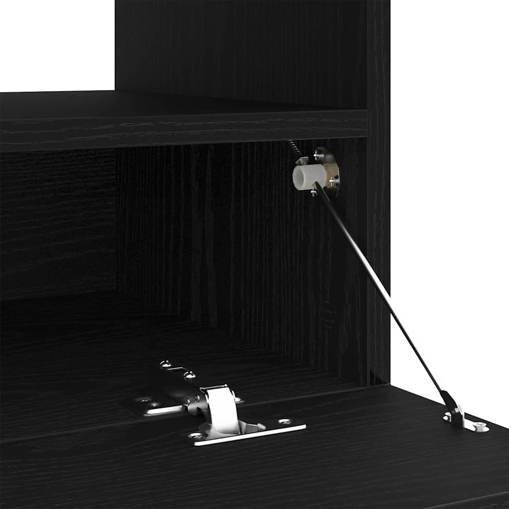 TV-Schränk Schwarz Eichen-Optik 100 x 35 x 40 cm Holzwerkstoff