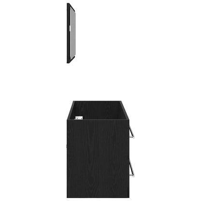 vidaXL Waschbecken-Schrank Schwarz Eichen-Optik 90 x 45 x 1.5 cm