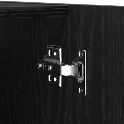 Wand-TV-Schrank Schwarz Eichen-Optik 30,5 x 30 x 90 cm