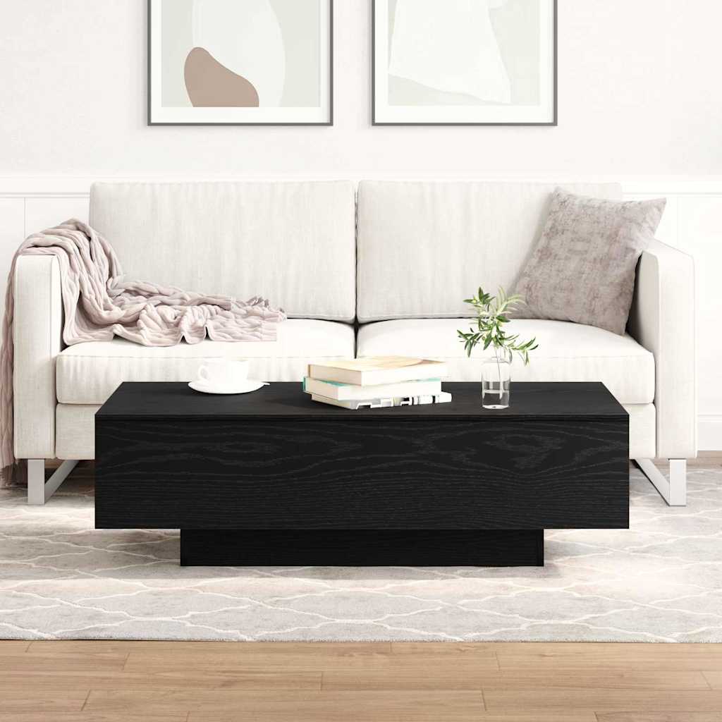 vidaXL Couchtisch Schwarz Eichen-Optik 100 x 49,5 x 31 cm