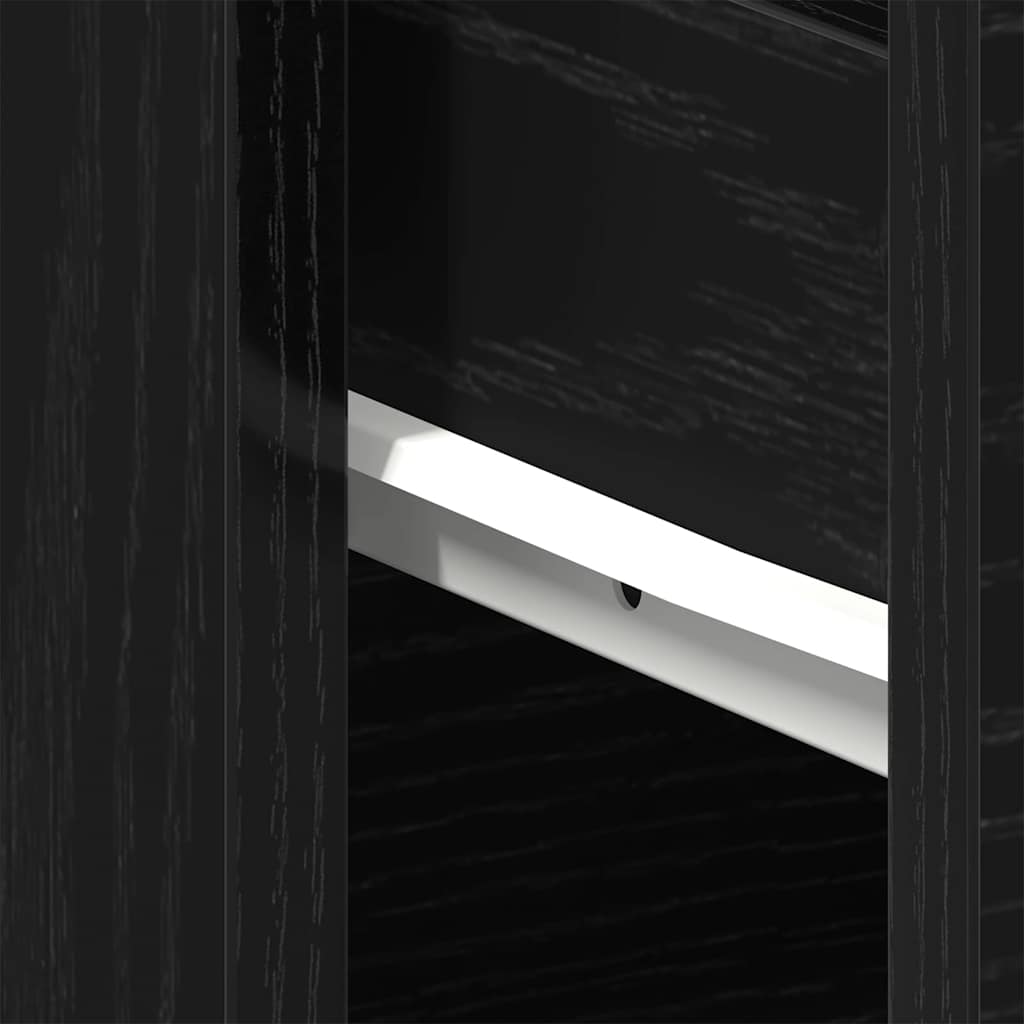 vidaXL Nachttisch Schwarz Eichen-Optik 40 x 30 x 39 cm Holzwerkstoff
