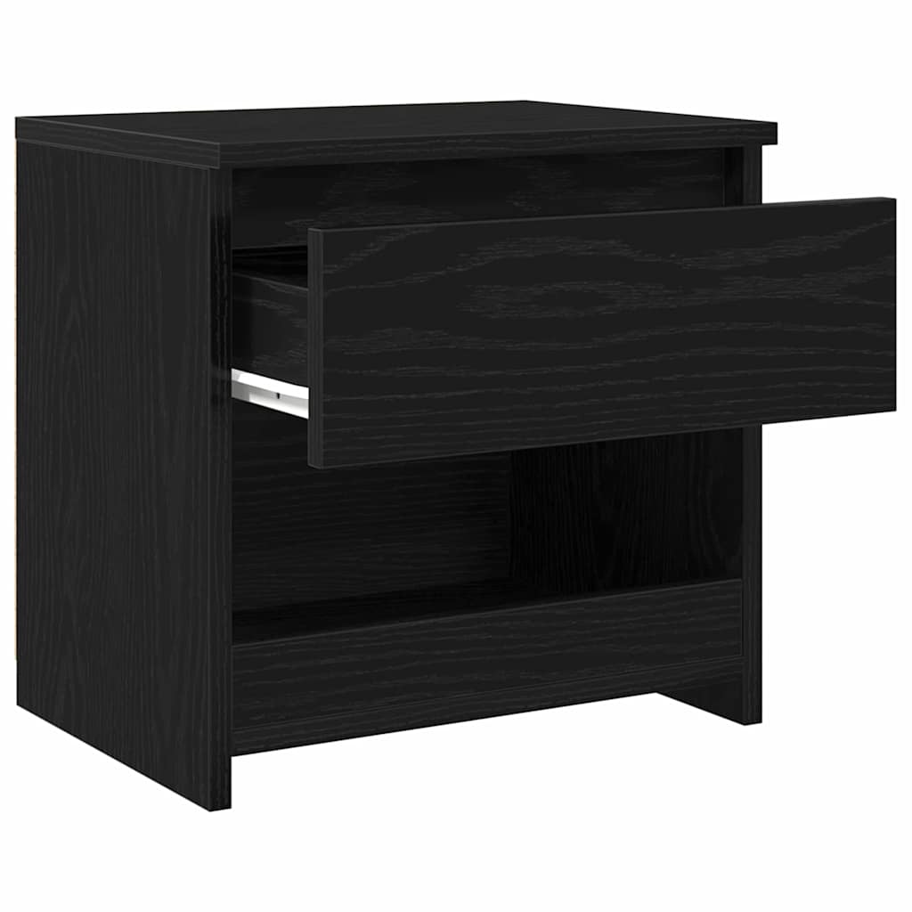 vidaXL Nachttisch Schwarz Eichen-Optik 40 x 30 x 39 cm Holzwerkstoff