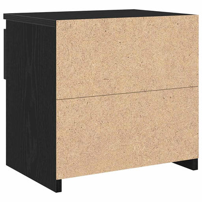 vidaXL Nachttisch Schwarz Eichen-Optik 40 x 30 x 39 cm Holzwerkstoff