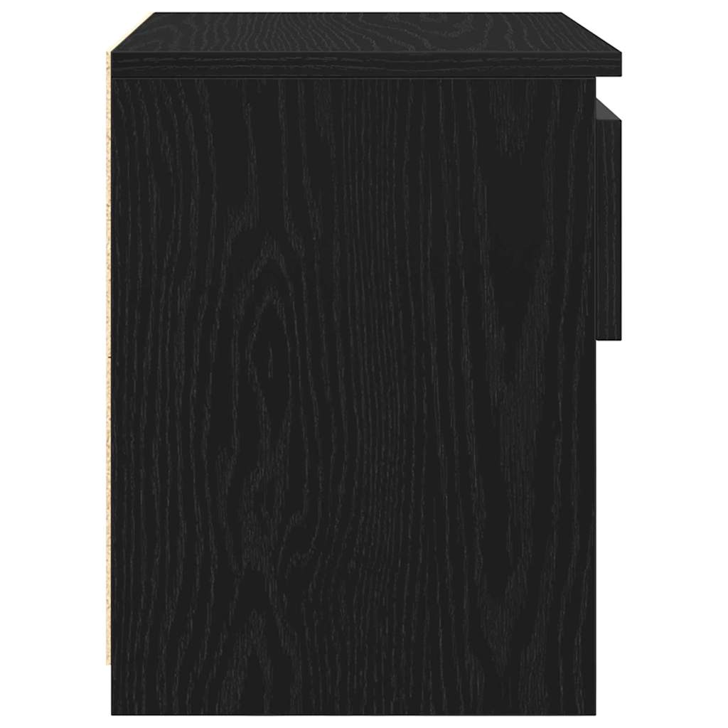 vidaXL Nachttisch Schwarz Eichen-Optik 40 x 30 x 39 cm Holzwerkstoff