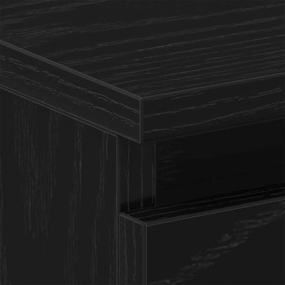 vidaXL Nachttisch 2 pcs Schwarz Eichen-Optik 40 x 30 x 39 cm