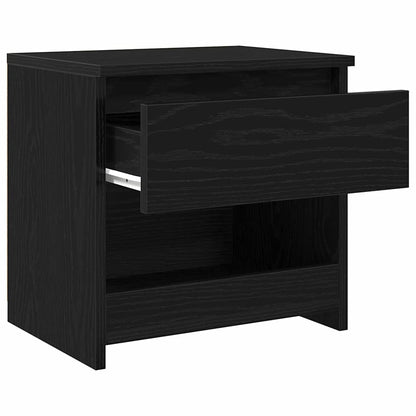 vidaXL Nachttisch 2 pcs Schwarz Eichen-Optik 40 x 30 x 39 cm