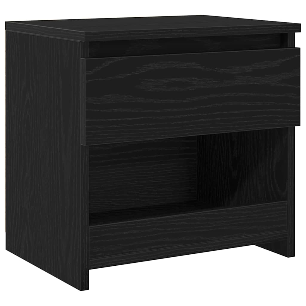 vidaXL Nachttisch 2 pcs Schwarz Eichen-Optik 40 x 30 x 39 cm