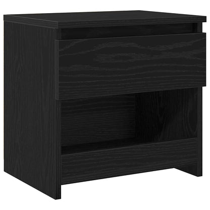 vidaXL Nachttisch 2 pcs Schwarz Eichen-Optik 40 x 30 x 39 cm