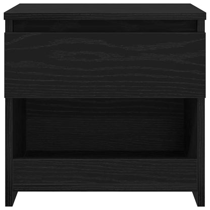 vidaXL Nachttisch 2 pcs Schwarz Eichen-Optik 40 x 30 x 39 cm