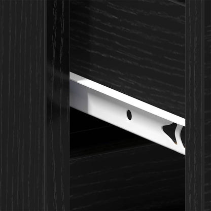 vidaXL Nachttisch Schwarz Eichen-Optik 40 x 35 x 69 cm Holzwerkstoff