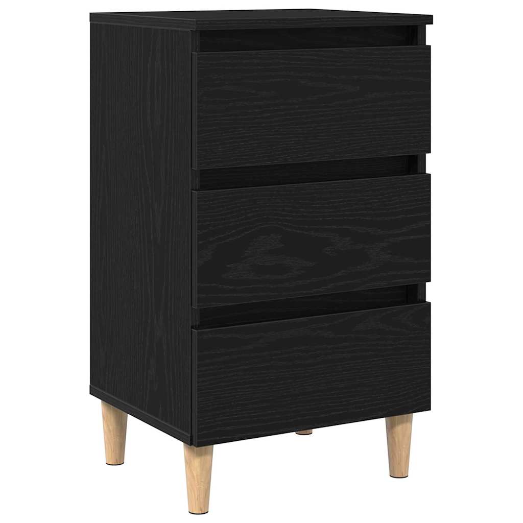 vidaXL Nachttisch Schwarz Eichen-Optik 40 x 35 x 69 cm Holzwerkstoff