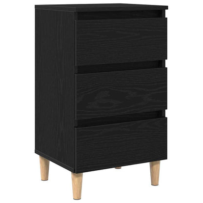 vidaXL Nachttisch Schwarz Eichen-Optik 40 x 35 x 69 cm Holzwerkstoff