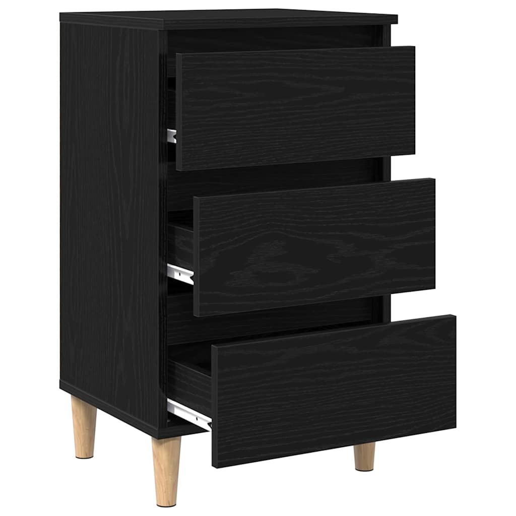 vidaXL Nachttisch Schwarz Eichen-Optik 40 x 35 x 69 cm Holzwerkstoff