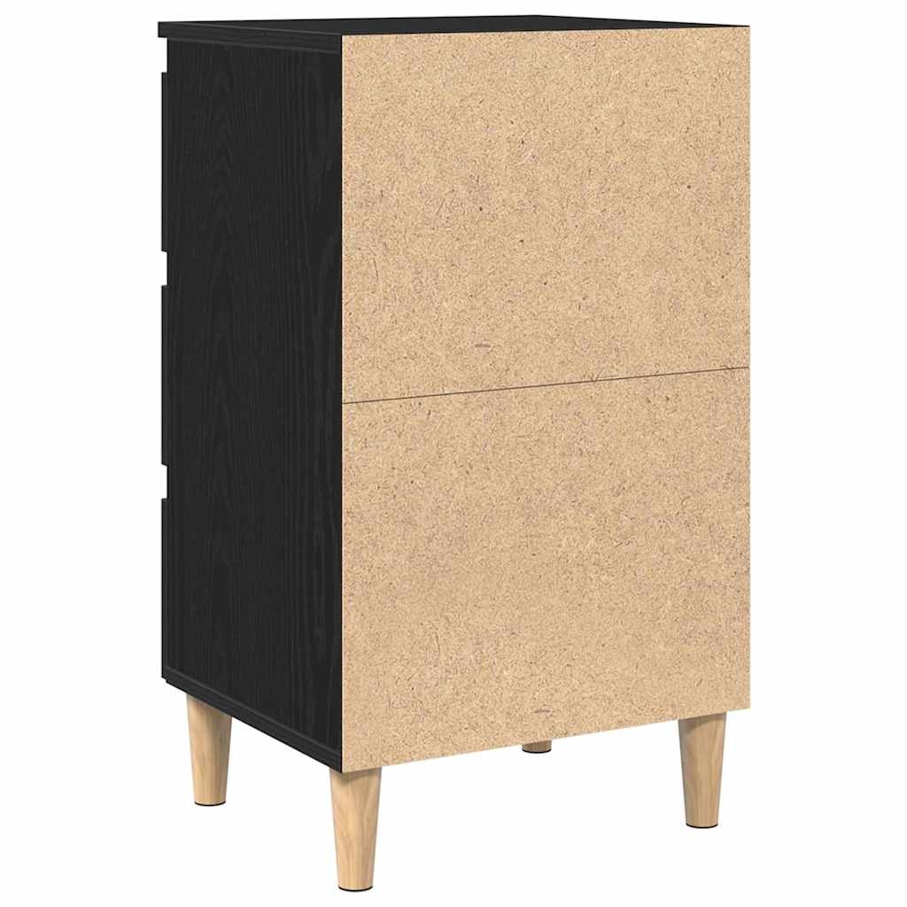 vidaXL Nachttisch Schwarz Eichen-Optik 40 x 35 x 69 cm Holzwerkstoff