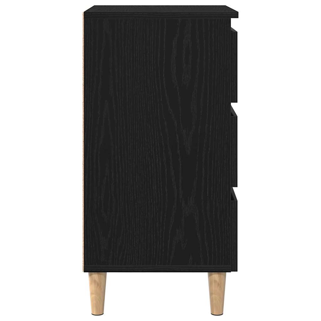 vidaXL Nachttisch Schwarz Eichen-Optik 40 x 35 x 69 cm Holzwerkstoff
