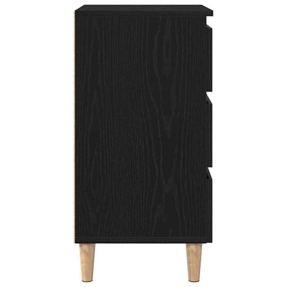 vidaXL Nachttisch Schwarz Eichen-Optik 40 x 35 x 69 cm Holzwerkstoff