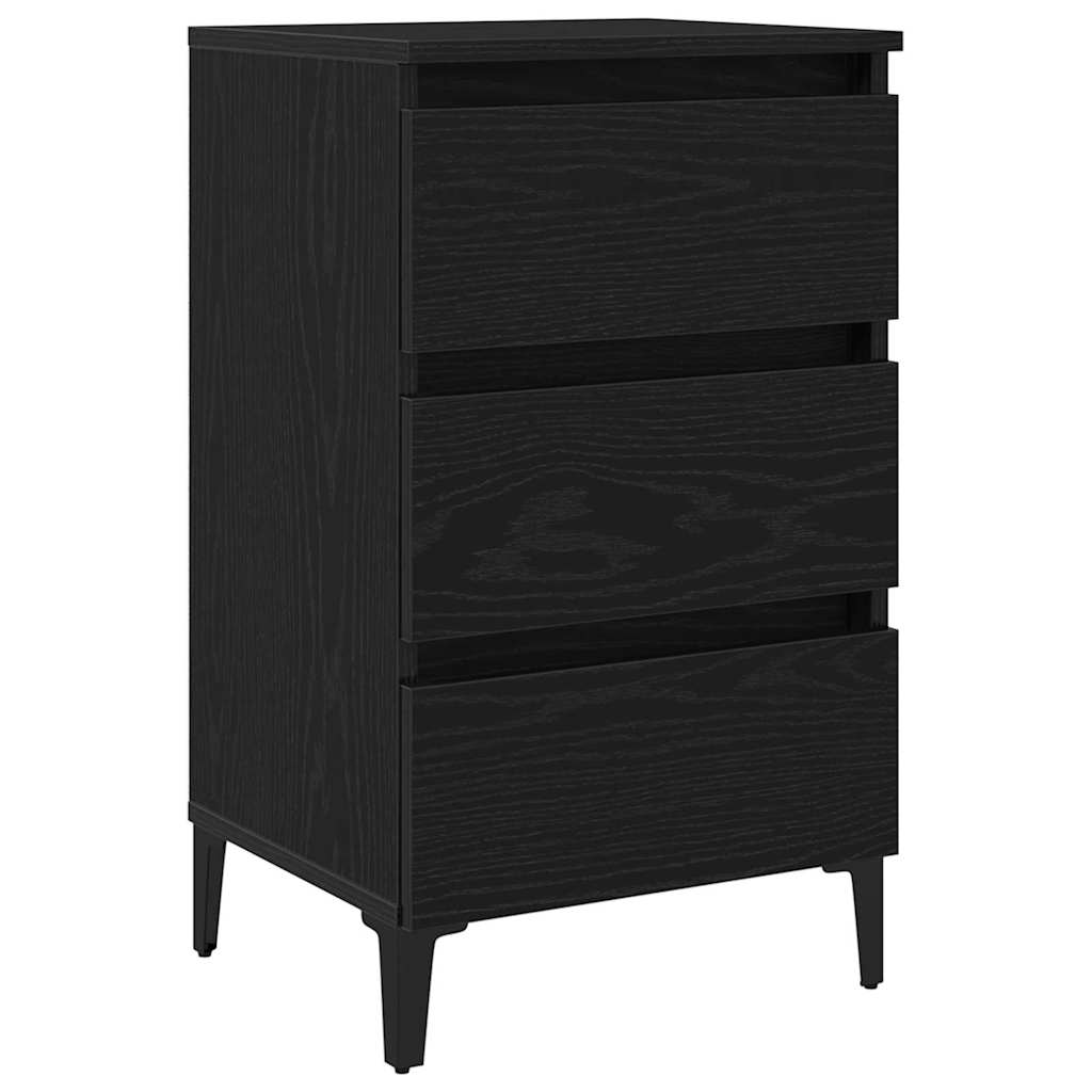 vidaXL Nachttisch Schwarz Eichen-Optik 40 x 35 x 69 cm Holzwerkstoff