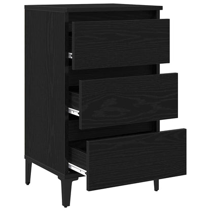 vidaXL Nachttisch Schwarz Eichen-Optik 40 x 35 x 69 cm Holzwerkstoff