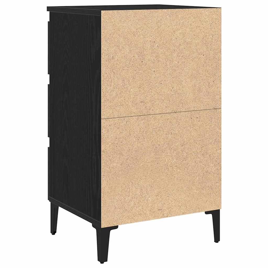vidaXL Nachttisch Schwarz Eichen-Optik 40 x 35 x 69 cm Holzwerkstoff