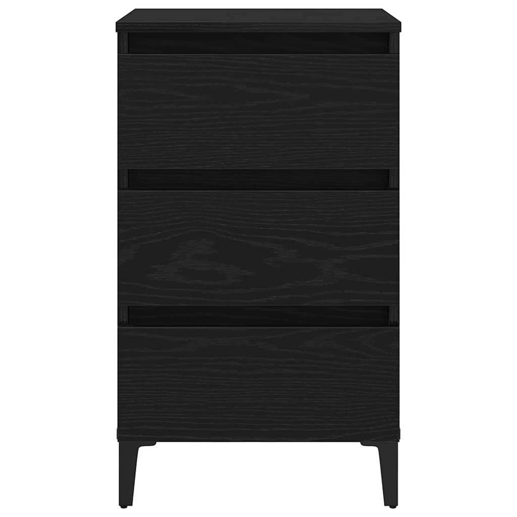 vidaXL Nachttisch Schwarz Eichen-Optik 40 x 35 x 69 cm Holzwerkstoff