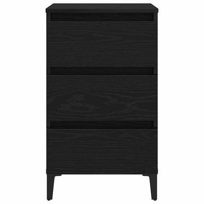 vidaXL Nachttisch Schwarz Eichen-Optik 40 x 35 x 69 cm Holzwerkstoff