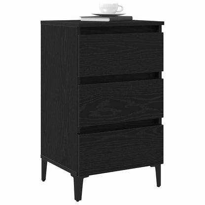 vidaXL Nachttisch Schwarz Eichen-Optik 40 x 35 x 69 cm Holzwerkstoff