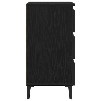 vidaXL Nachttisch Schwarz Eichen-Optik 40 x 35 x 69 cm Holzwerkstoff