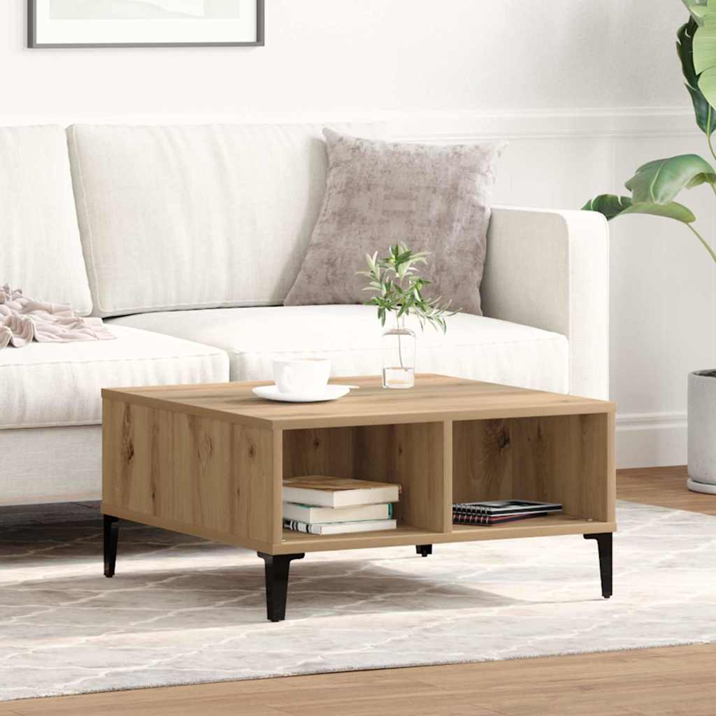 vidaXL Couchtisch Artisan-Eiche 60 x 60 x 30 cm