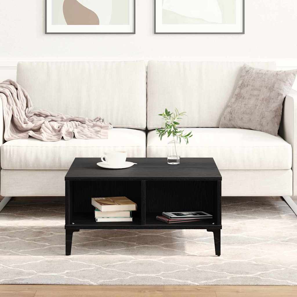 vidaXL Couchtisch Schwarz Eichen-Optik 60 x 60 x 30 cm