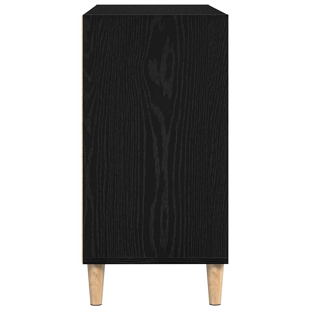 vidaXL Sideboard Schwarz Eichen-Optik 103,5 x 35 x 70 cm Holzwerkstoff