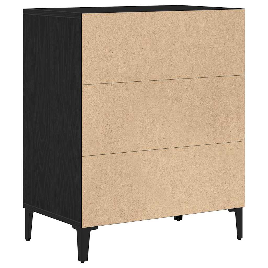 Sideboard Schwarz Eichen-Optik 57 x 35 x 70 cm Holzwerkstoff