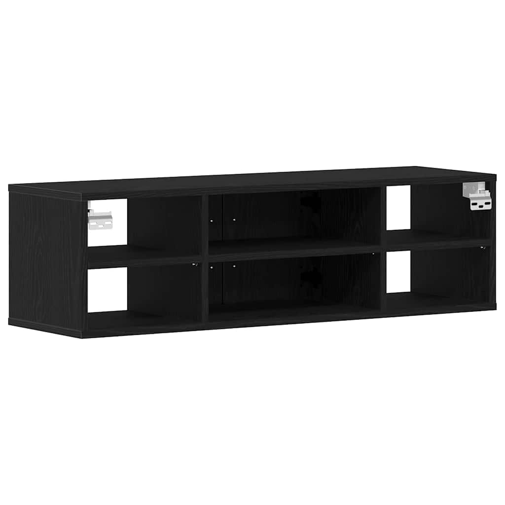 vidaXL Wandregal Schwarz Eichen-Optik 102 x 30 x 29 cm Holzwerkstoff