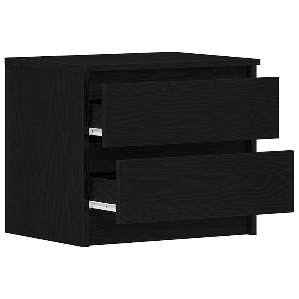 vidaXL Nachttisch Schwarz Eichen-Optik 50 x 40 x 43,5 cm Holzwerkstoff