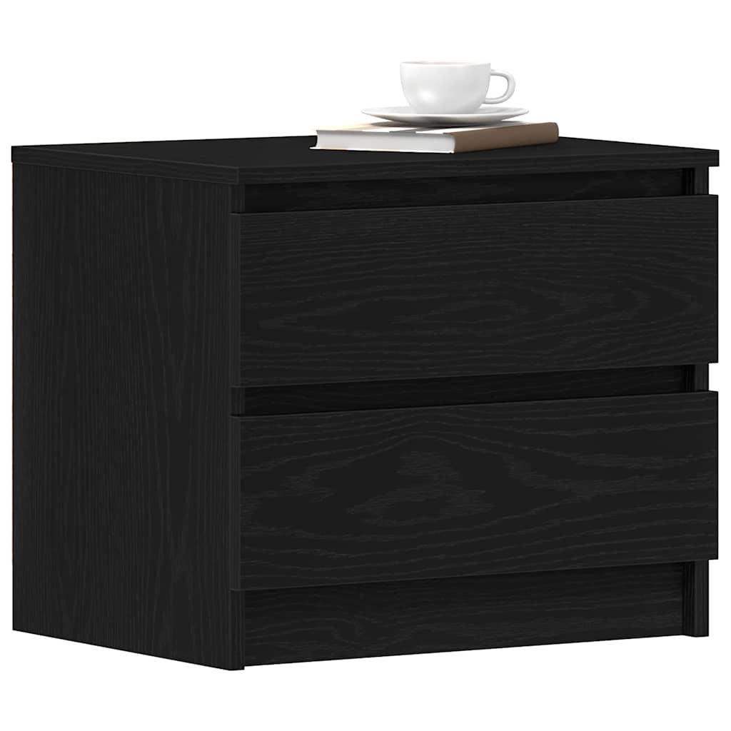 vidaXL Nachttisch Schwarz Eichen-Optik 50 x 40 x 43,5 cm Holzwerkstoff