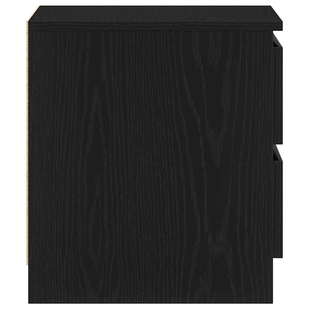 vidaXL Nachttisch Schwarz Eichen-Optik 50 x 40 x 43,5 cm Holzwerkstoff