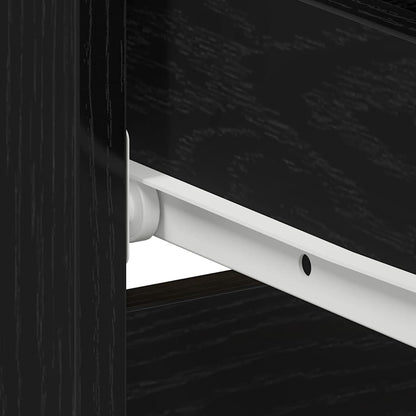 Nachttisch 2 pcs Schwarz Eichen-Optik 50 x 40 x 43,5 cm