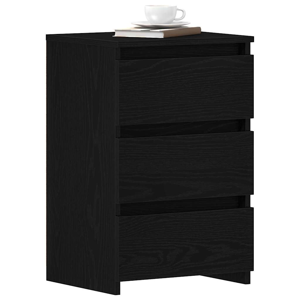 vidaXL Nachttisch Schwarz Eichen-Optik 40 x 35 x 62,5 cm Holzwerkstoff