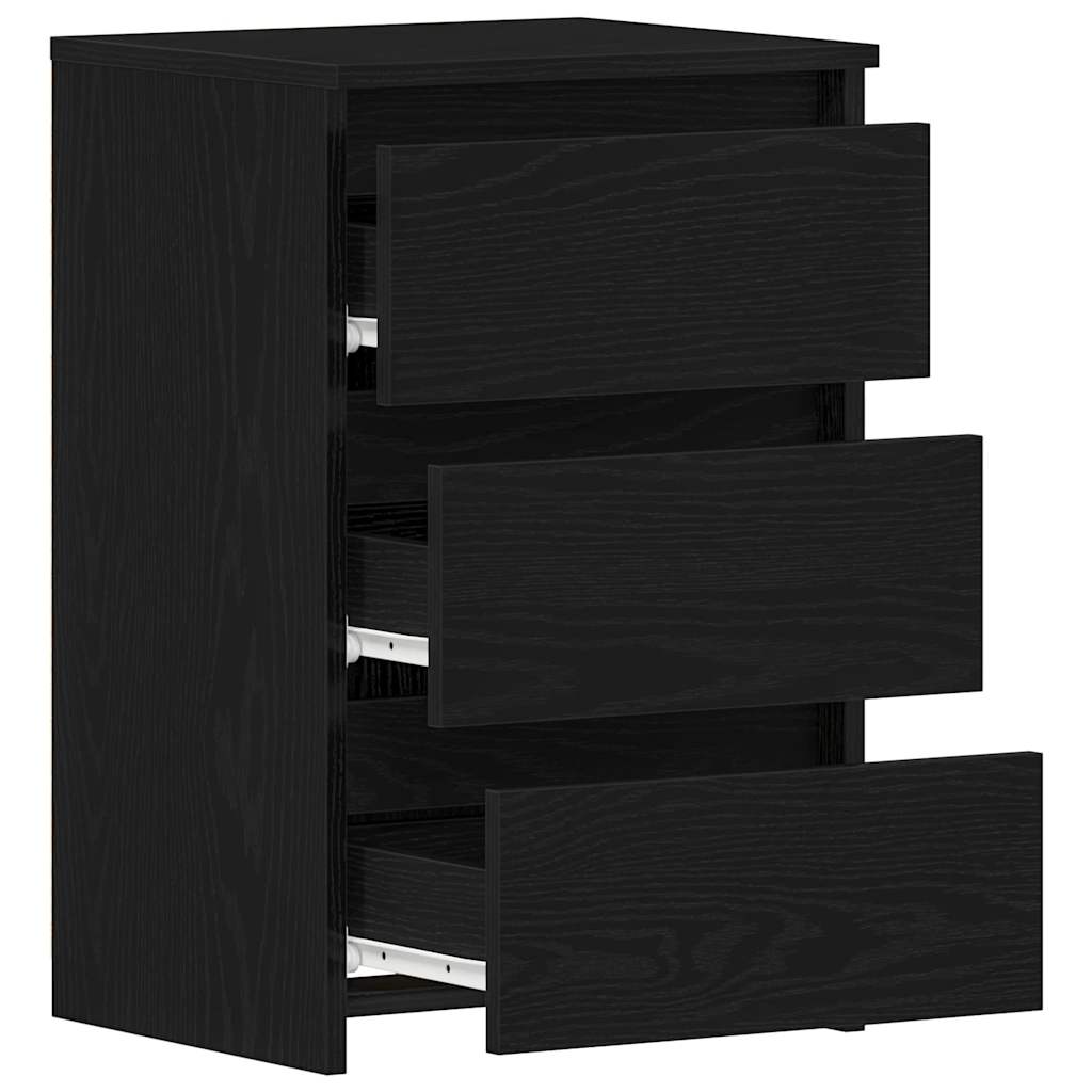 vidaXL Nachttisch 2 pcs Schwarz Eichen-Optik 40 x 35 x 62,5 cm