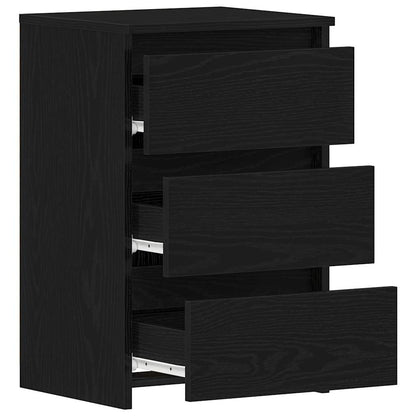 vidaXL Nachttisch 2 pcs Schwarz Eichen-Optik 40 x 35 x 62,5 cm