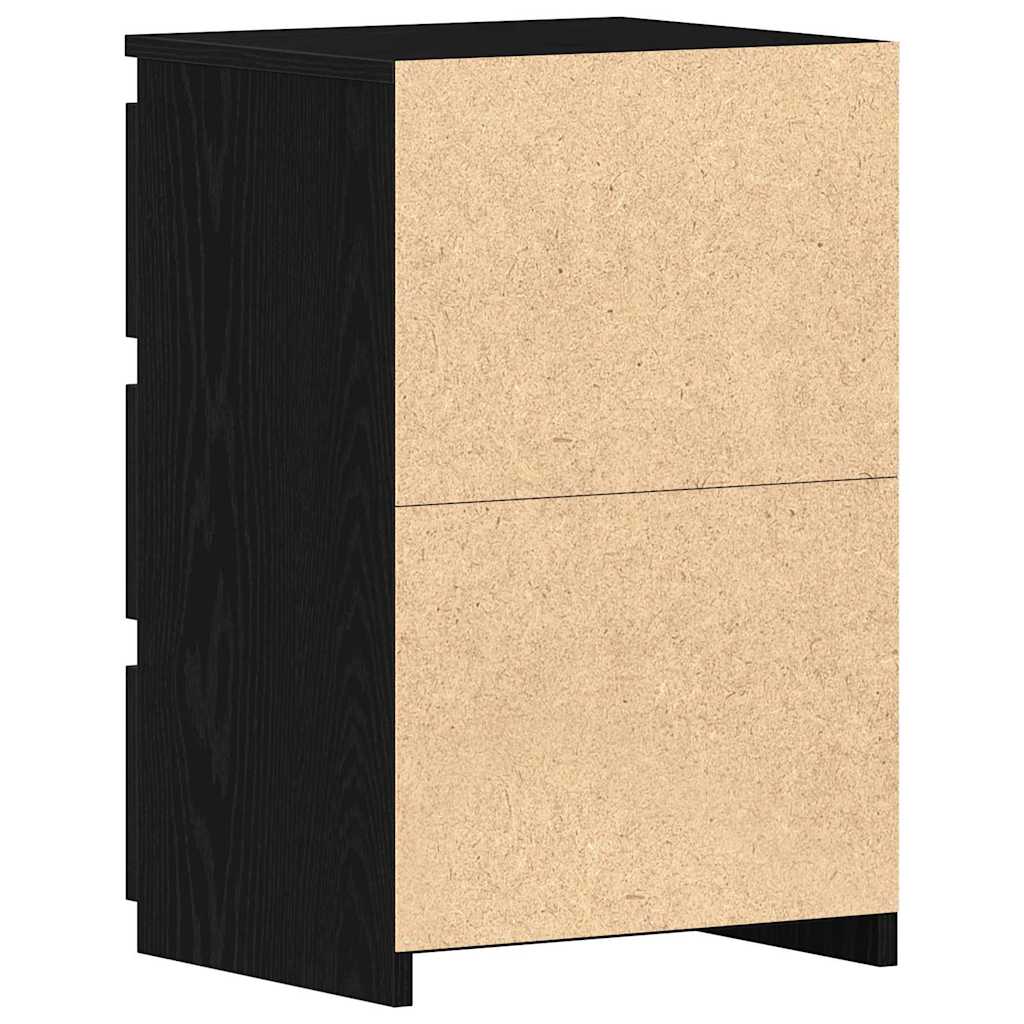 vidaXL Nachttisch 2 pcs Schwarz Eichen-Optik 40 x 35 x 62,5 cm