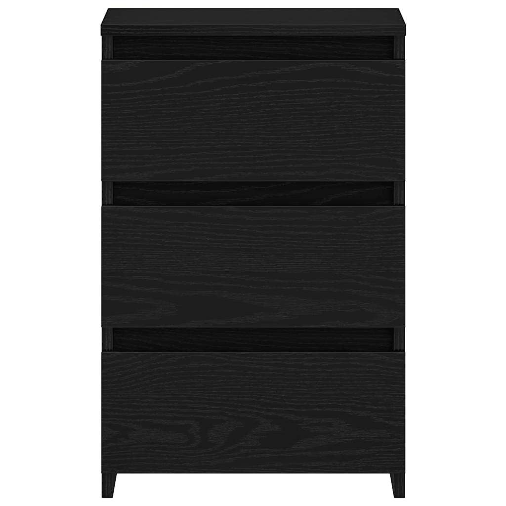 vidaXL Nachttisch 2 pcs Schwarz Eichen-Optik 40 x 35 x 62,5 cm