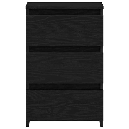 vidaXL Nachttisch 2 pcs Schwarz Eichen-Optik 40 x 35 x 62,5 cm