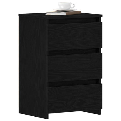 vidaXL Nachttisch 2 pcs Schwarz Eichen-Optik 40 x 35 x 62,5 cm
