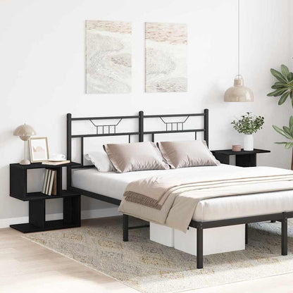 Nachttisch 2 pcs Schwarz Eichen-Optik 50 x 30 x 51,5 cm