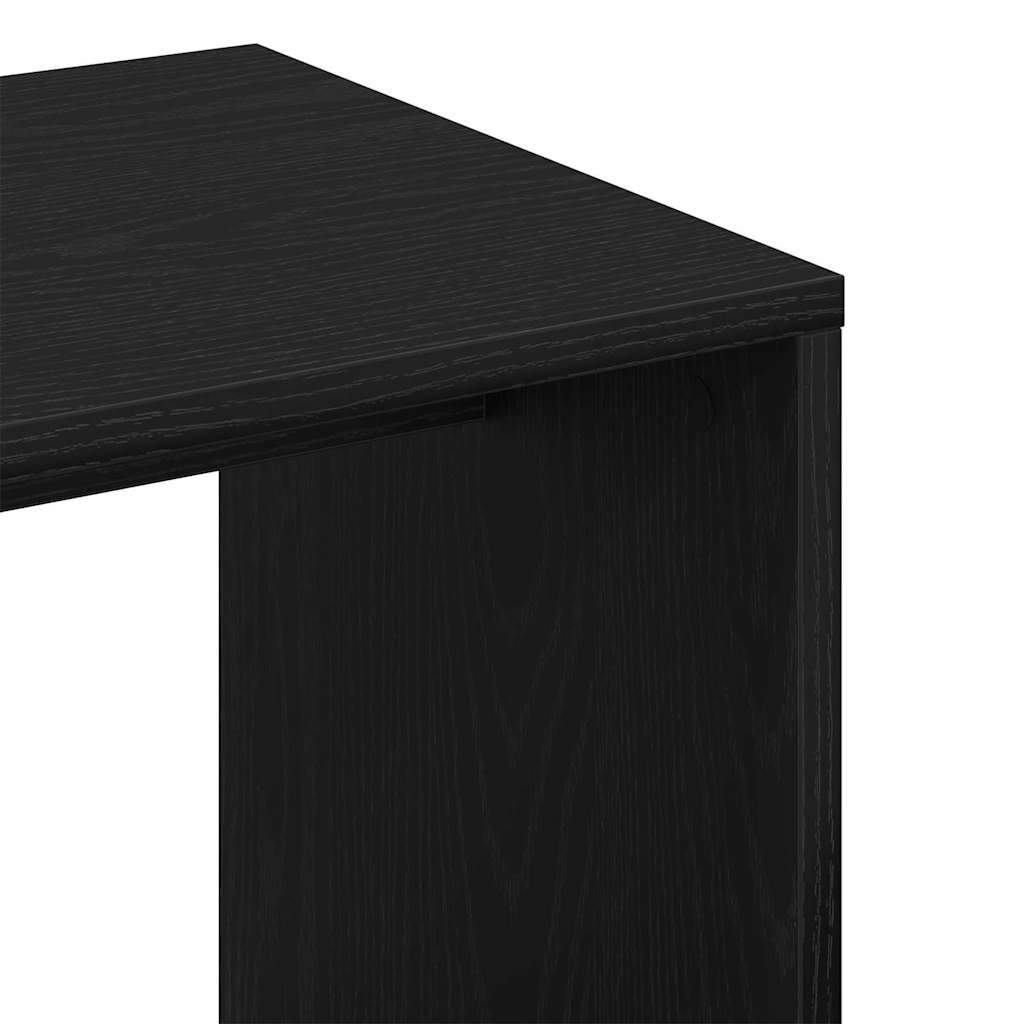 vidaXL Beistelltisch Schwarz Eichen-Optik 59 x 36 x 38 cm