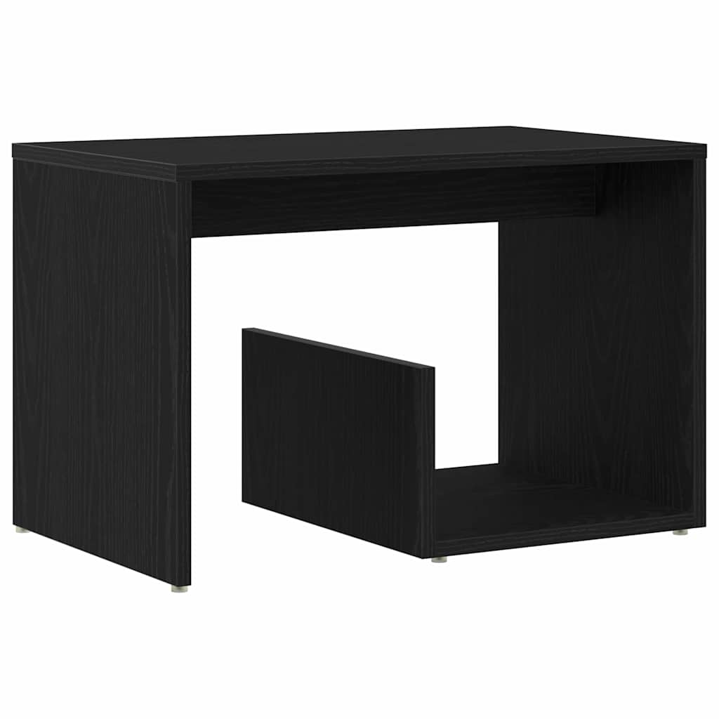 vidaXL Beistelltisch Schwarz Eichen-Optik 59 x 36 x 38 cm