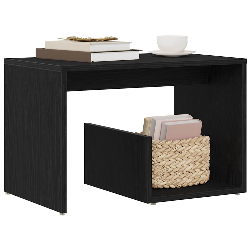vidaXL Beistelltisch Schwarz Eichen-Optik 59 x 36 x 38 cm